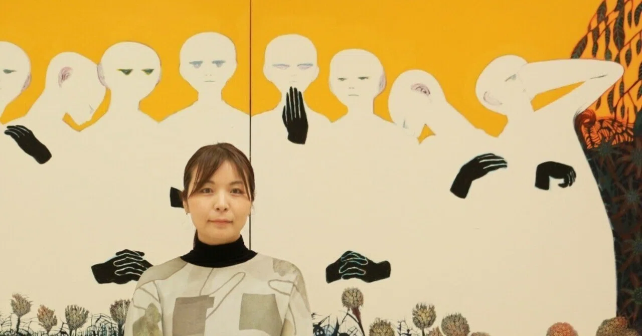 現代美術　福島淑子　直筆サイン『Untitled』キャンヴァスに油彩 0317B File.18 福島淑子さん（現代美術）インタビュー｜信州art_walk_repo