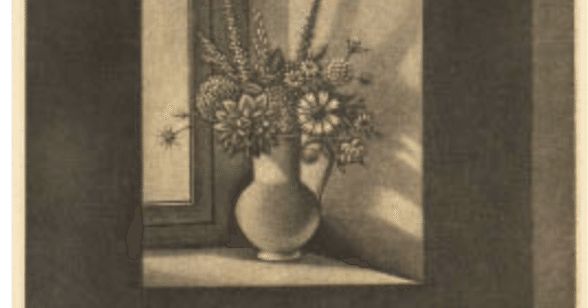 長谷川 潔、巨匠、アンコリの花/マニエルノワール・レゾネ、額装 長谷川 潔、巨匠、アンコリの花/マニエルノワール・レゾネ、額装 送料