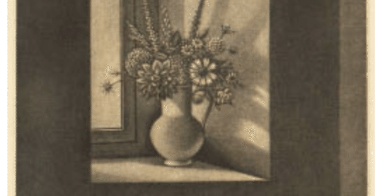 長谷川潔】 銅版画 / マニエルノワール「窓辺の花瓶」 査定 買取 致し