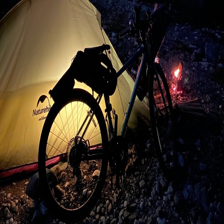 クロスバイク初心者がソロキャンプに行ってみた話【サイクリング