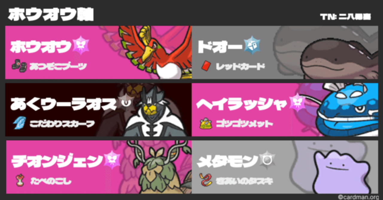 考察記事】仲間大会3位レギュGホウオウ構築｜二八勇喜