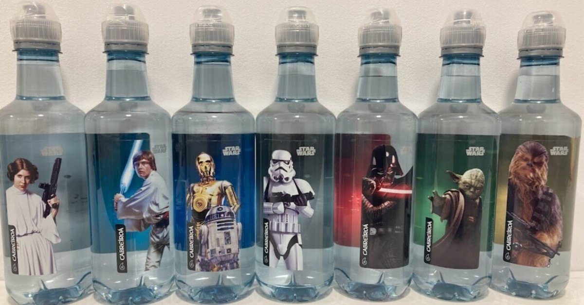 AQUA  STARWARS ミネラルウォーター ガリシアの泉から汲み上げたミネラルウォーター CABREIROÁ STAR