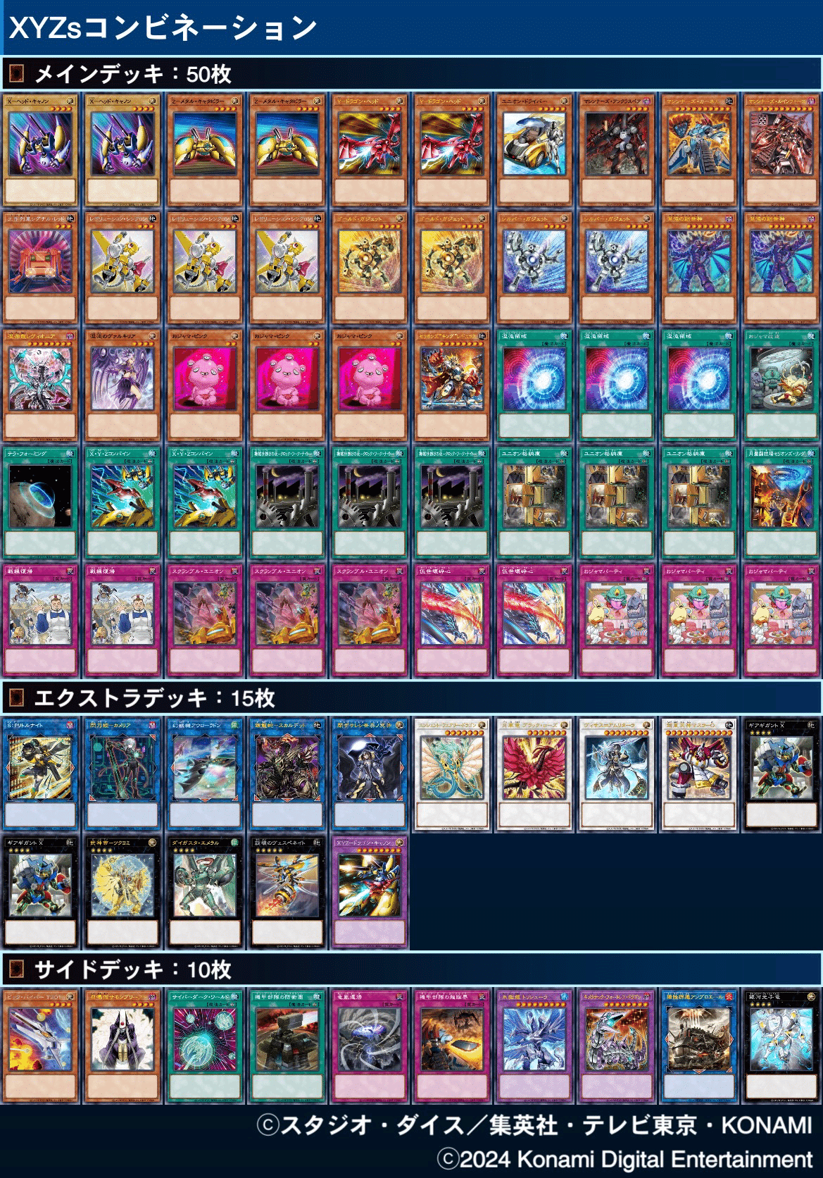 遊戯王デッキ紹介】XYZs(エックスワイズ)コンビネーション