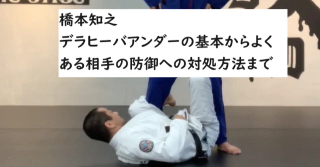 柔術教則レビュー「橋本知之 デラヒーバアンダーの基本からよくある