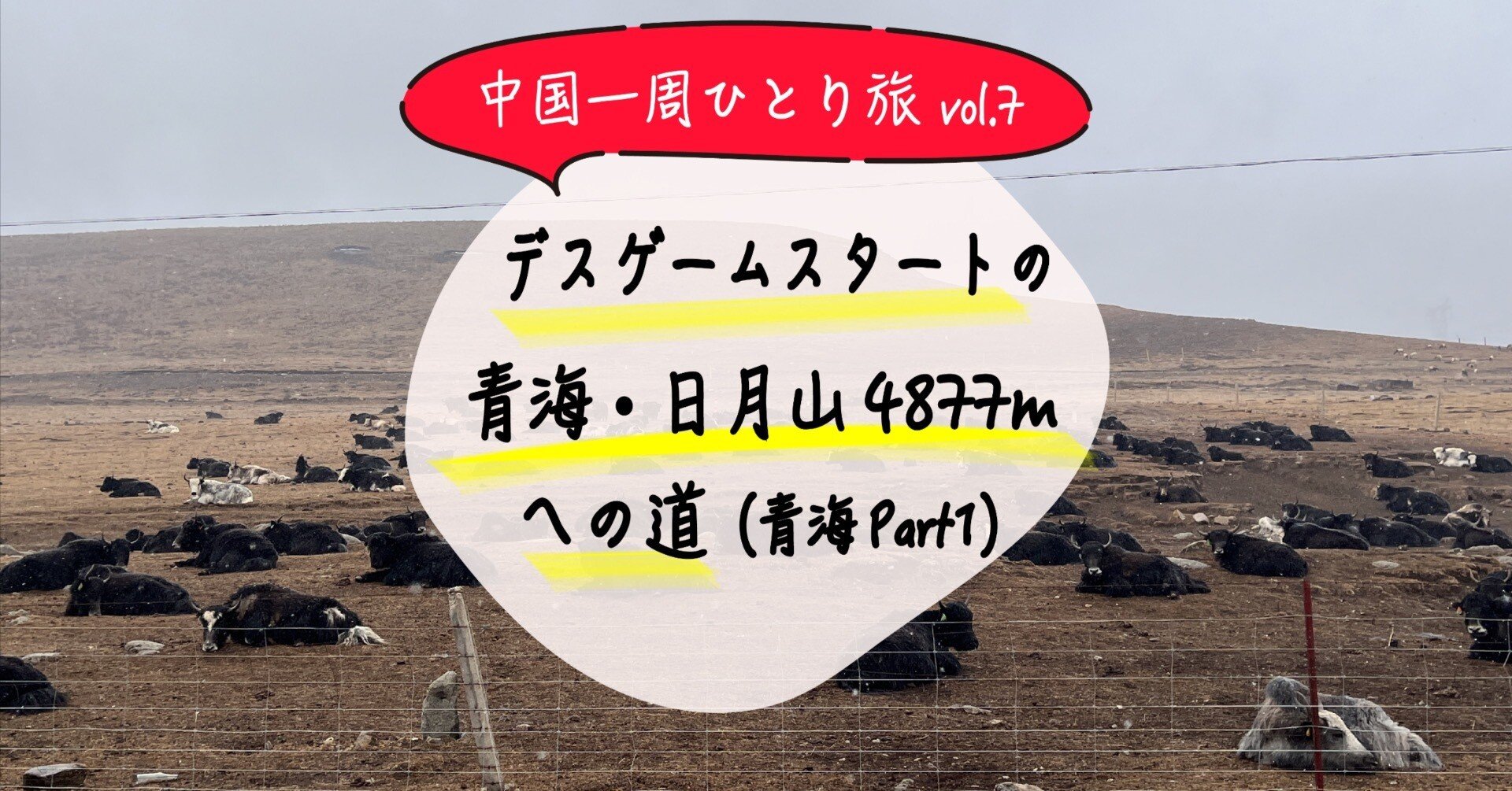 🇨🇳#7 デスゲームスタートの青海・日月山4877mへの道（青海Part1