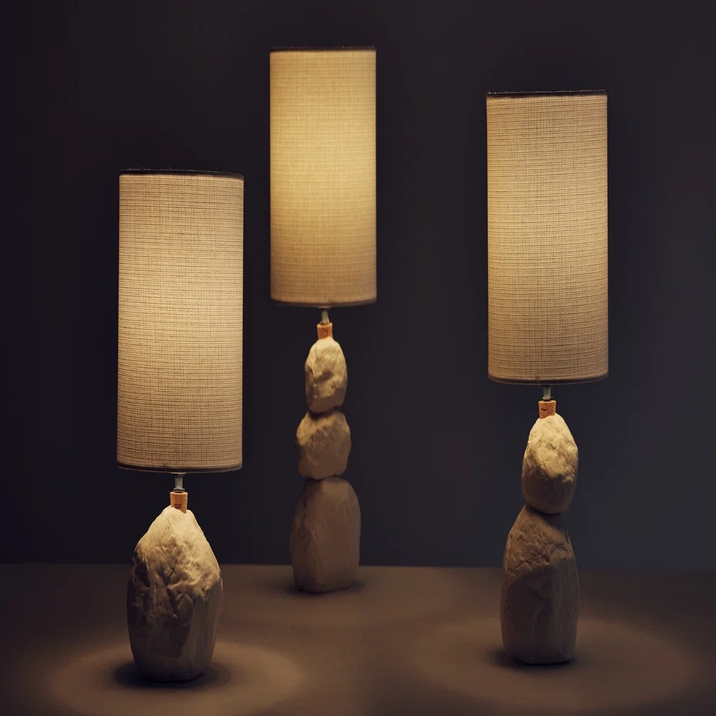 土のテーブルランプ｜3RD CERAMICS