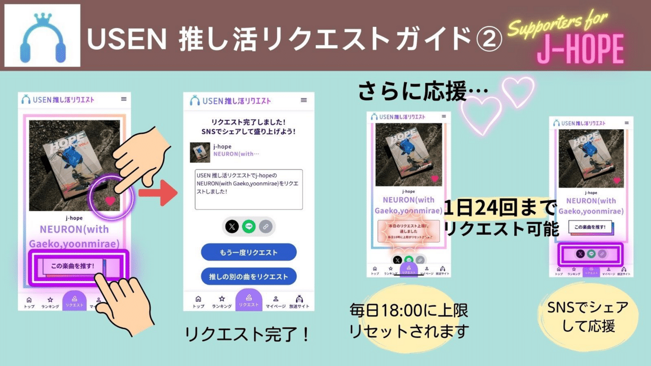 📻USEN推し活リクエスト｜supportfor_jhope