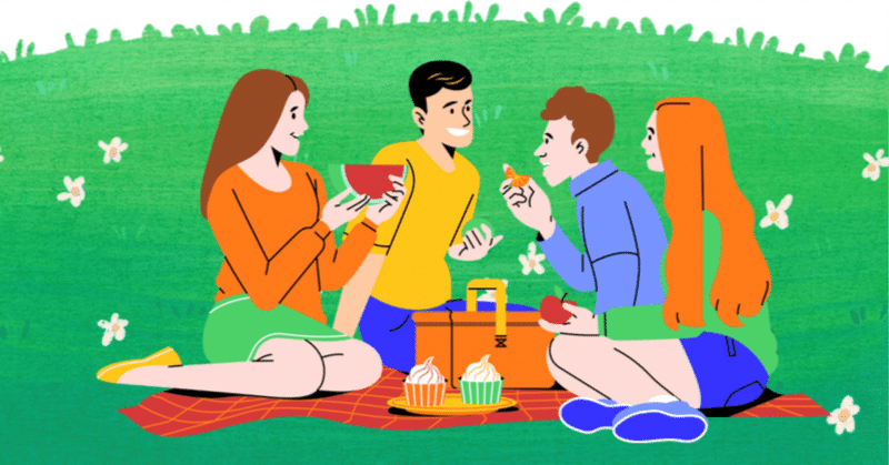 楽しいピクニックに芋女と叩く女さん達へ