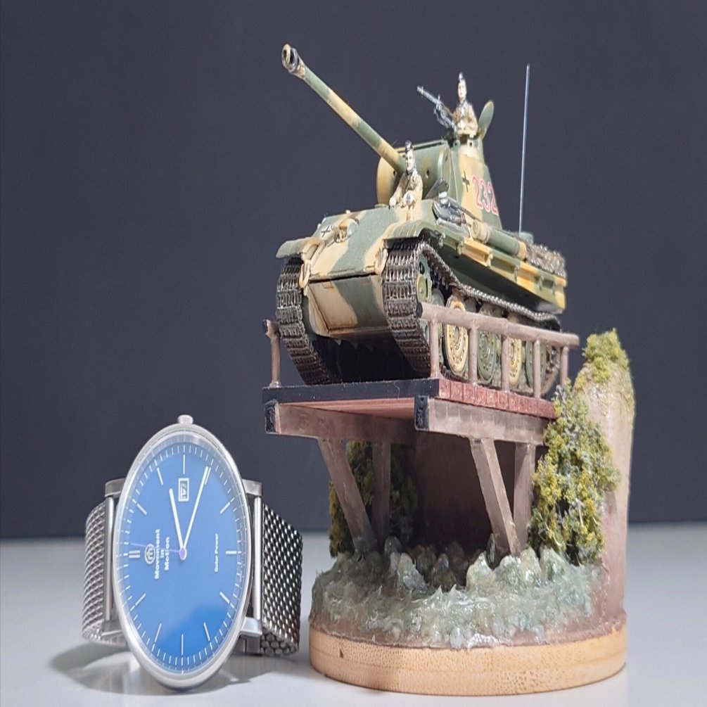 木製コースターの上に小さなジオラマ空間を創る（NO.8）｜あおちゃん