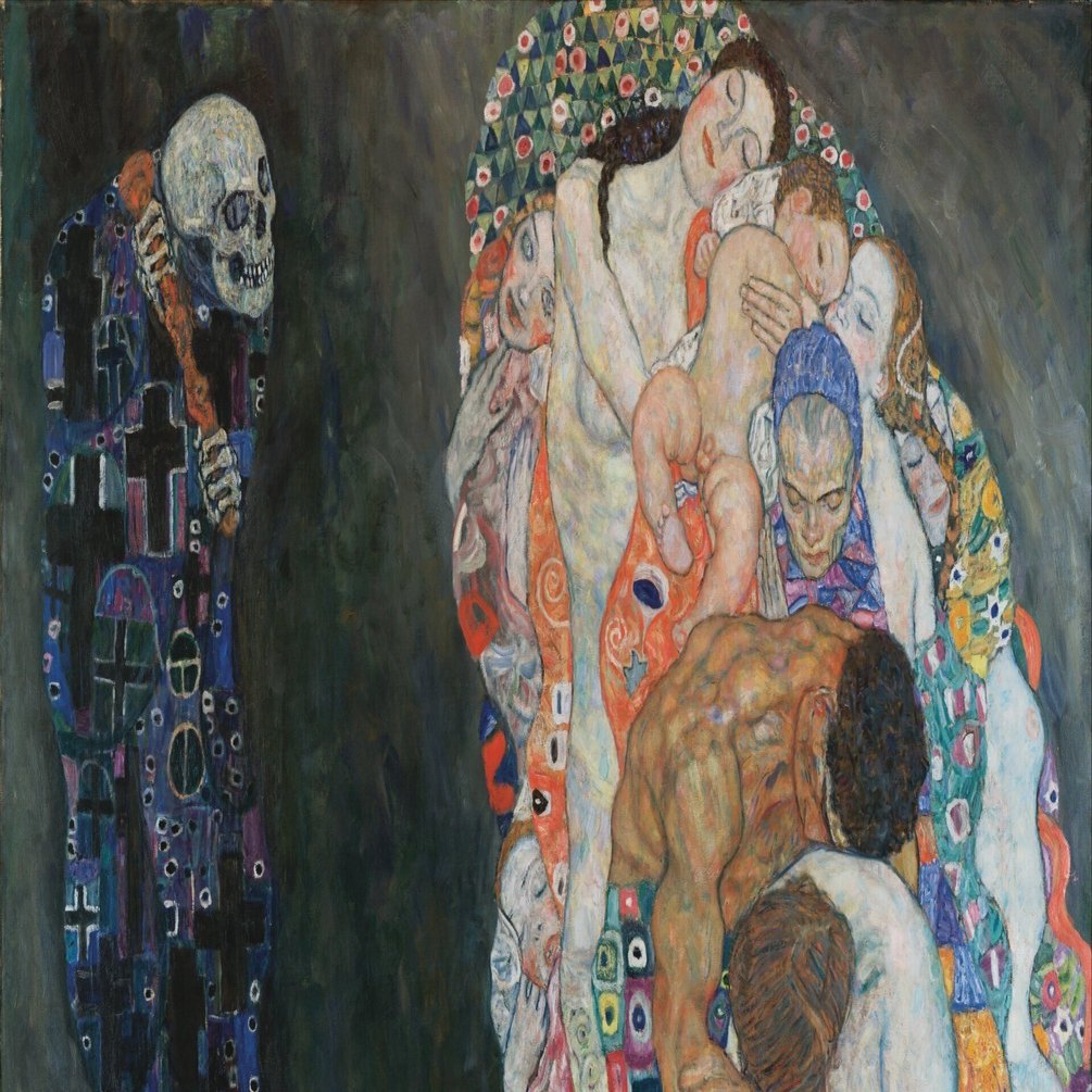 GUSTAV　KLIMT、クリムト、死と生、希少な画集より、新品高級額 実況する美術鑑賞＃58】クリムト「死と生」【60分で1記事】｜鑑賞