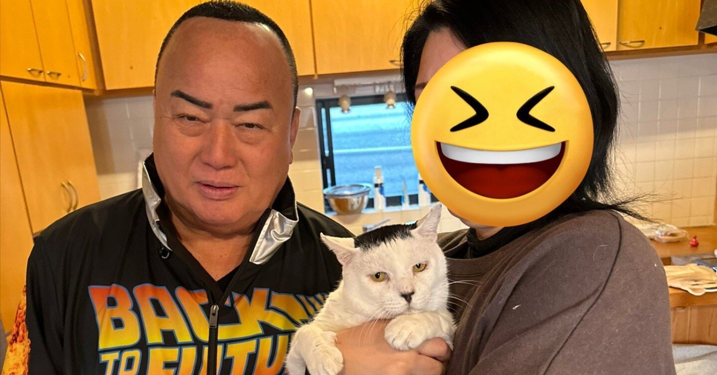 巨大ピンクの猫の小林さんが箱根彫刻の森美術館で展示され