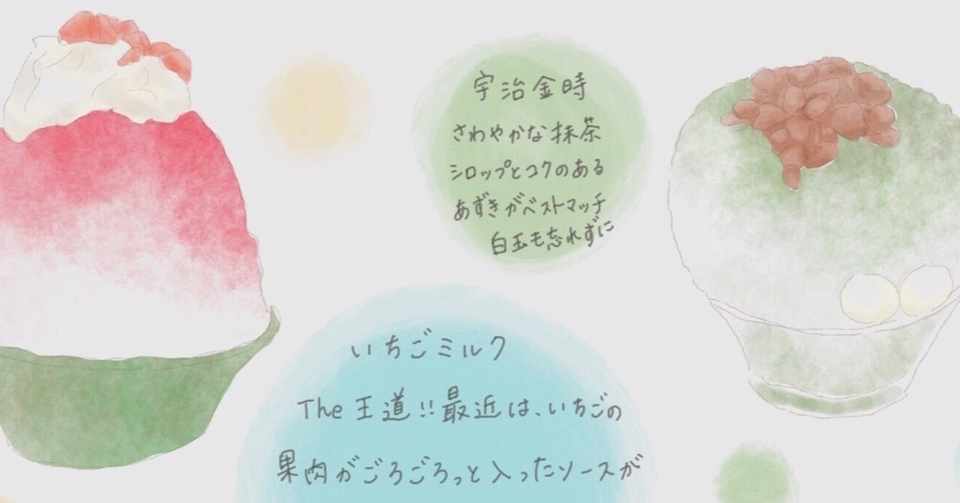 019 ときめくかき氷 イラスト通信 ふむふむともくもくのこと Note
