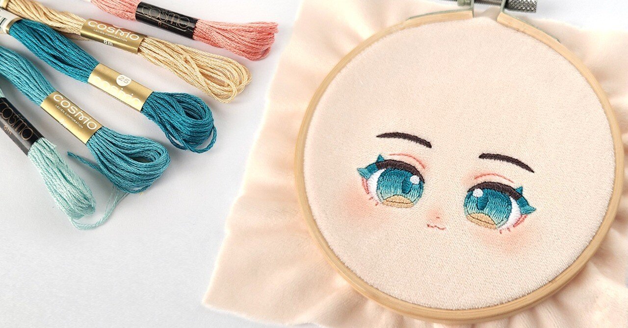 ぬいのお顔刺繍 練習図案配布｜ぴよぴっこ