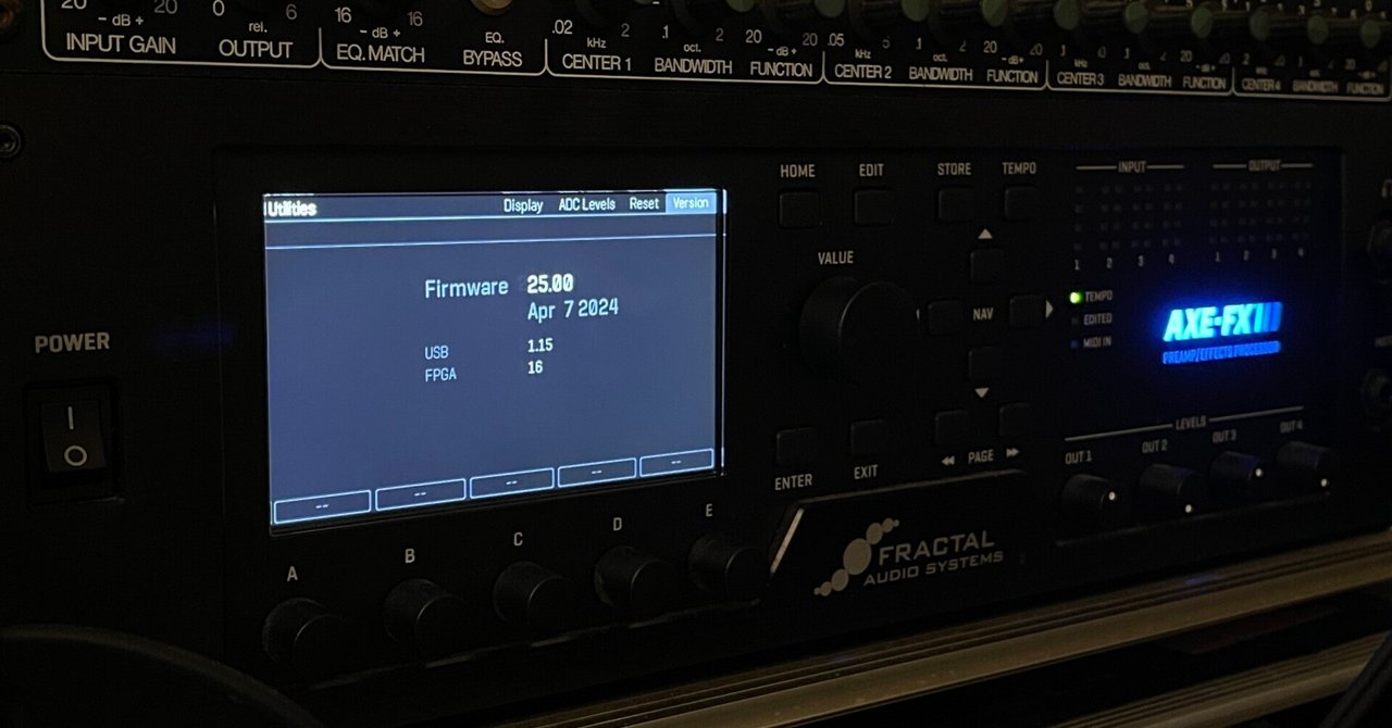Fractal Audio Systems Axe-FX III Firmware 25.00 アップデート 概要 