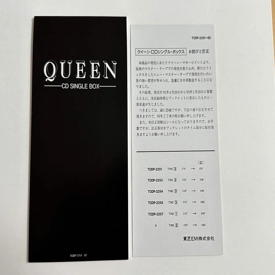 クイーンCDシングル・ボックスの発売日の真実｜Saki