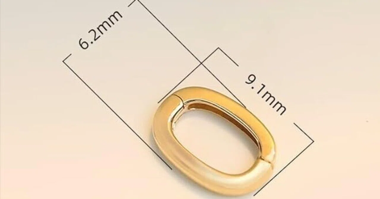 K18YG WG クラスプ オーバル チェーンパーツ 開口 18K パーツ バチカン 