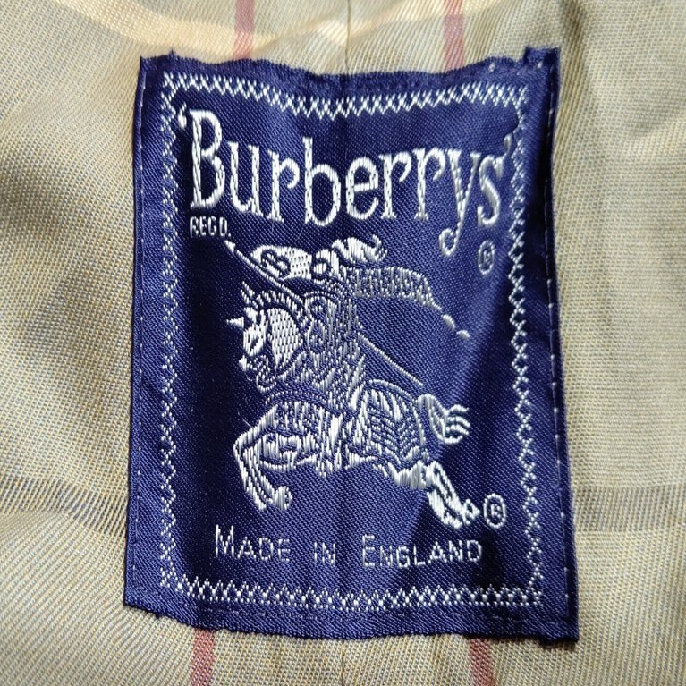【タグ有】英国製 BURBERRY デニムトレンチコート 英国製🐎バーバリーのトレンチコートをレスキューした💖オーダータグで