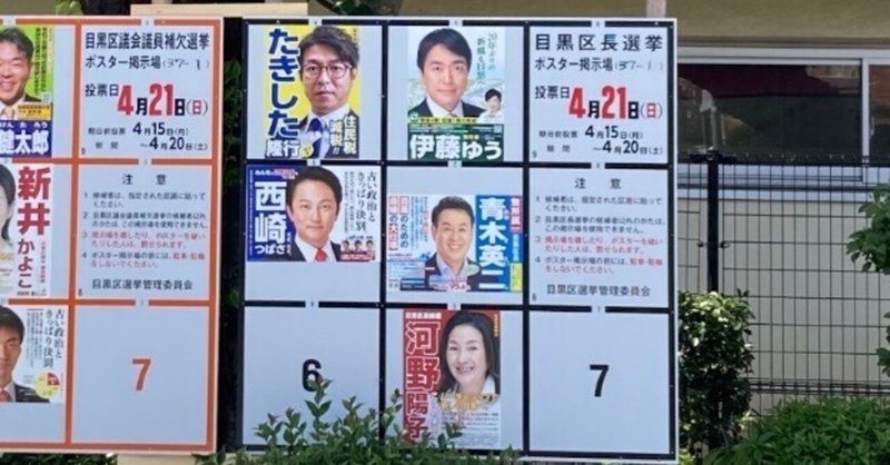 目黒区長選挙の告示