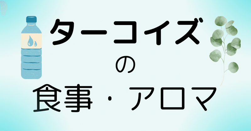 ターコイズの食事とアロマを取り入れて自分を癒そう！