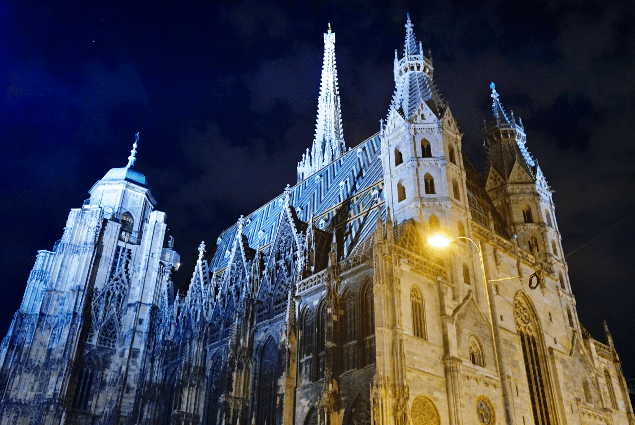 版画ウィーン サンシュテファン寺院