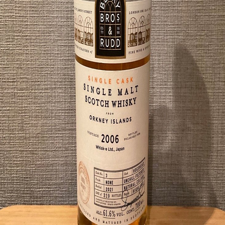 酒飲編Vol.56】BB&R オークニー(ハイランドパーク) 2006 15年｜Ktaro