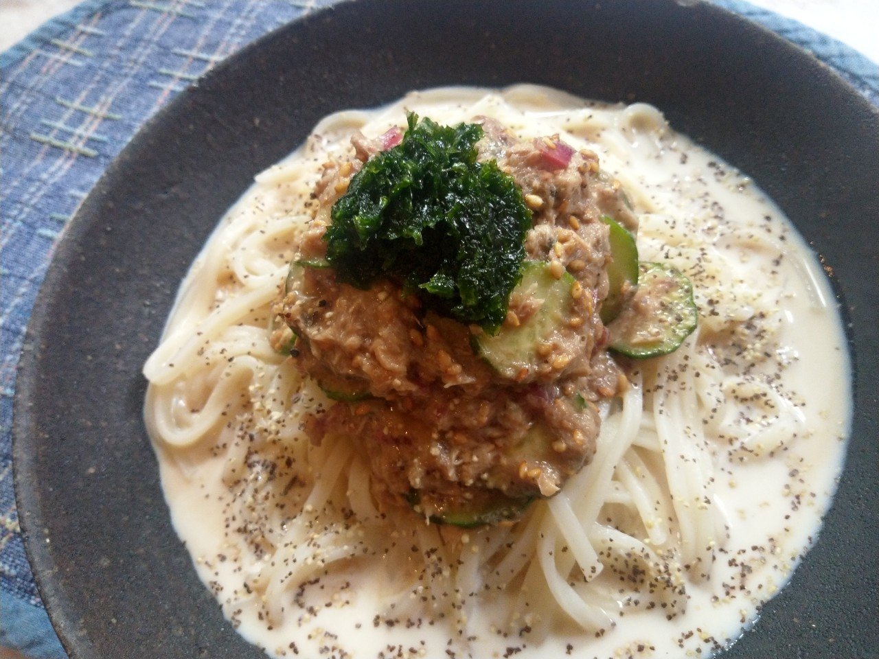 手抜き自炊 余ったサバの味噌煮で冷や汁うどん ひきはるな Note