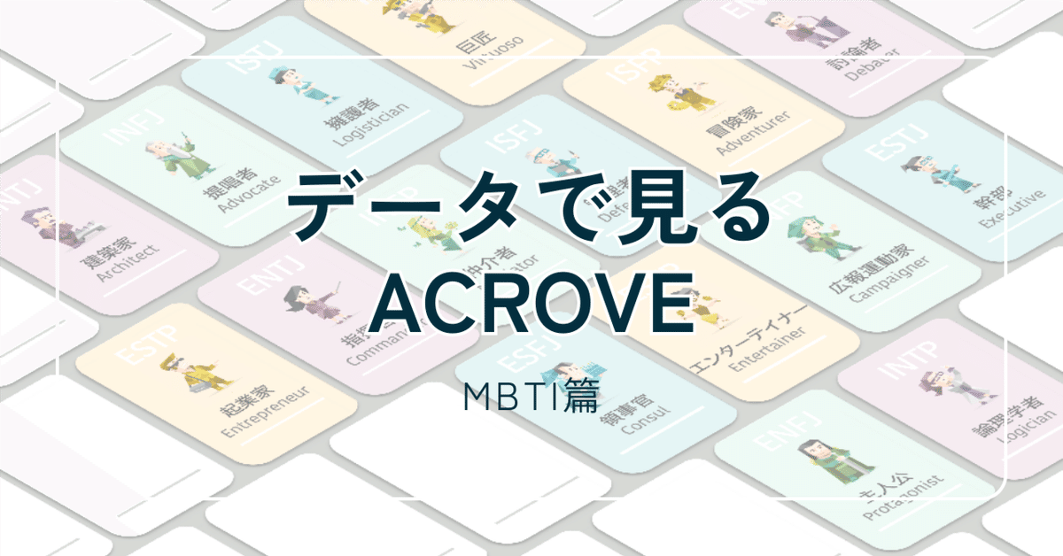 データで見るACROVE】MBTI篇｜株式会社ACROVE