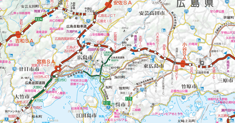 【2024年4月更新】高速道路地図〜四国、中国