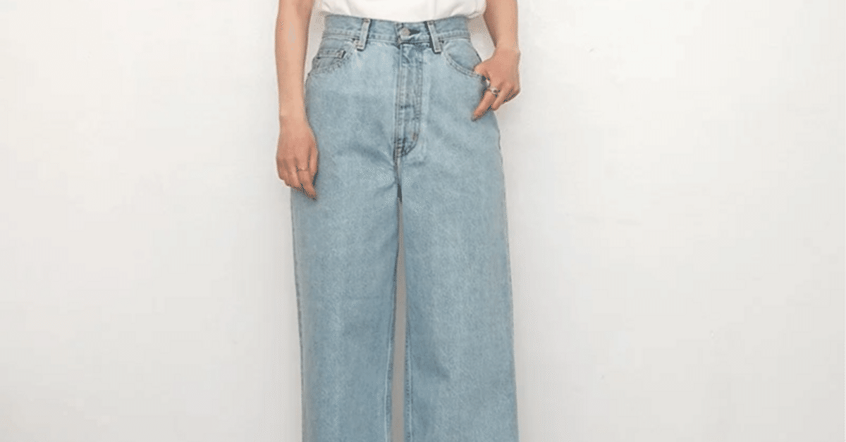 上品デニム【YLEVE】13.5oz DENIM HIGH WAIST WIDE FADE｜THIRTY
