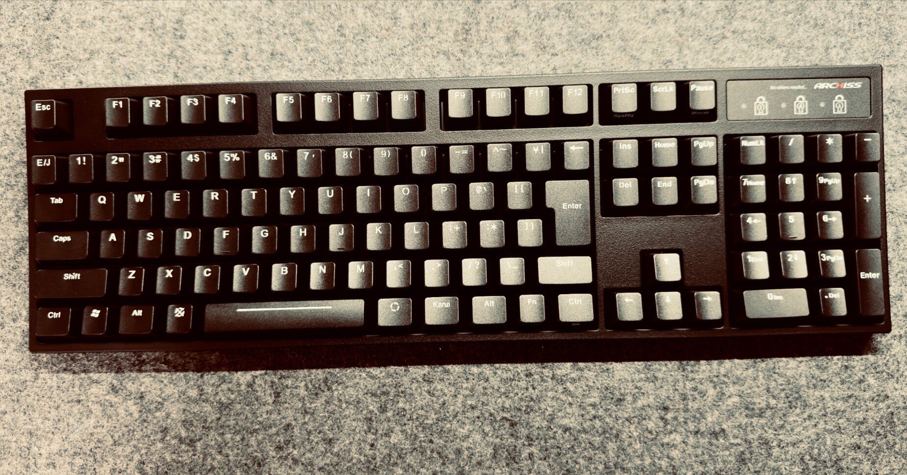 progres touch retro プログレタッチ レトロcherry mx 赤軸 104英語Key 保証あり 未使用品 検品のみの開封 ProgresTouch RETRO（日本語配列）- メカニカルキーボード - ARCHISS