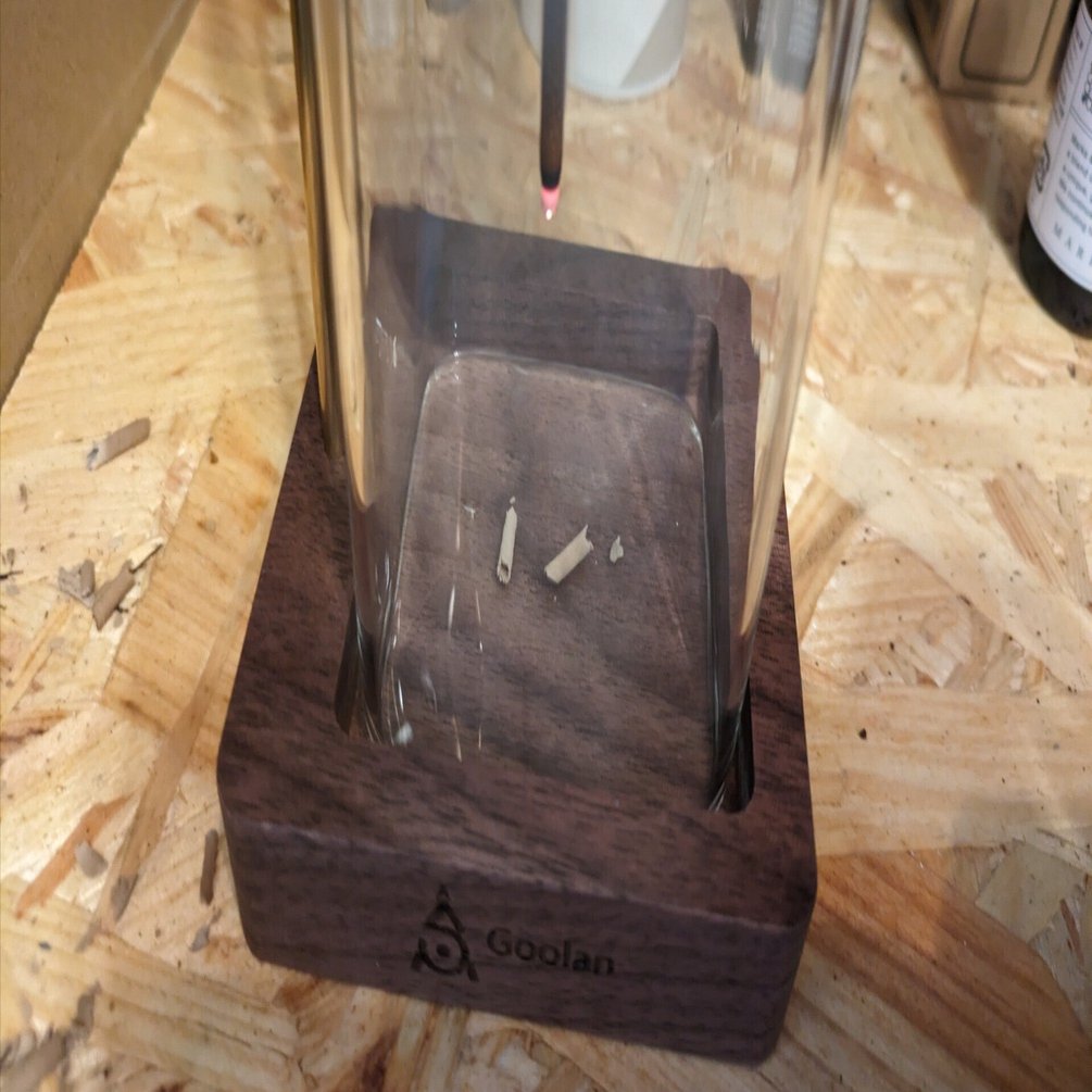 お香立て】 「Goolan [灰飛び防止] お手入れ簡単 ガラス 線香たて 吊り