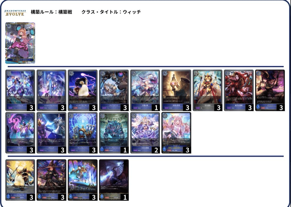 シャドウバースエボルヴ　超越ウィッチ　デッキ＋調整パーツ シャドバエボルヴ】さぁ、飛ぶわよ！「超越ウィッチ」【デッキ