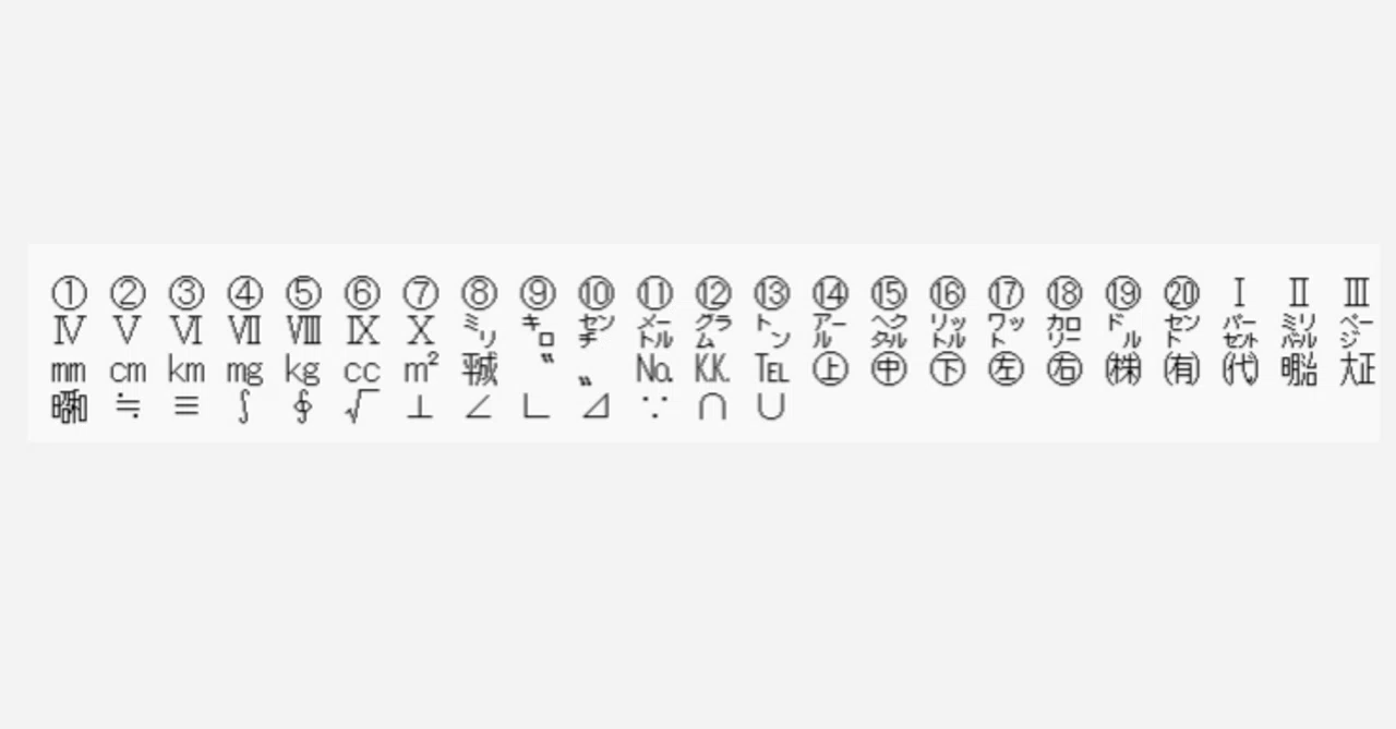 NEC特殊文字とIBM拡張文字 - 機種依存文字の扱い｜kzn