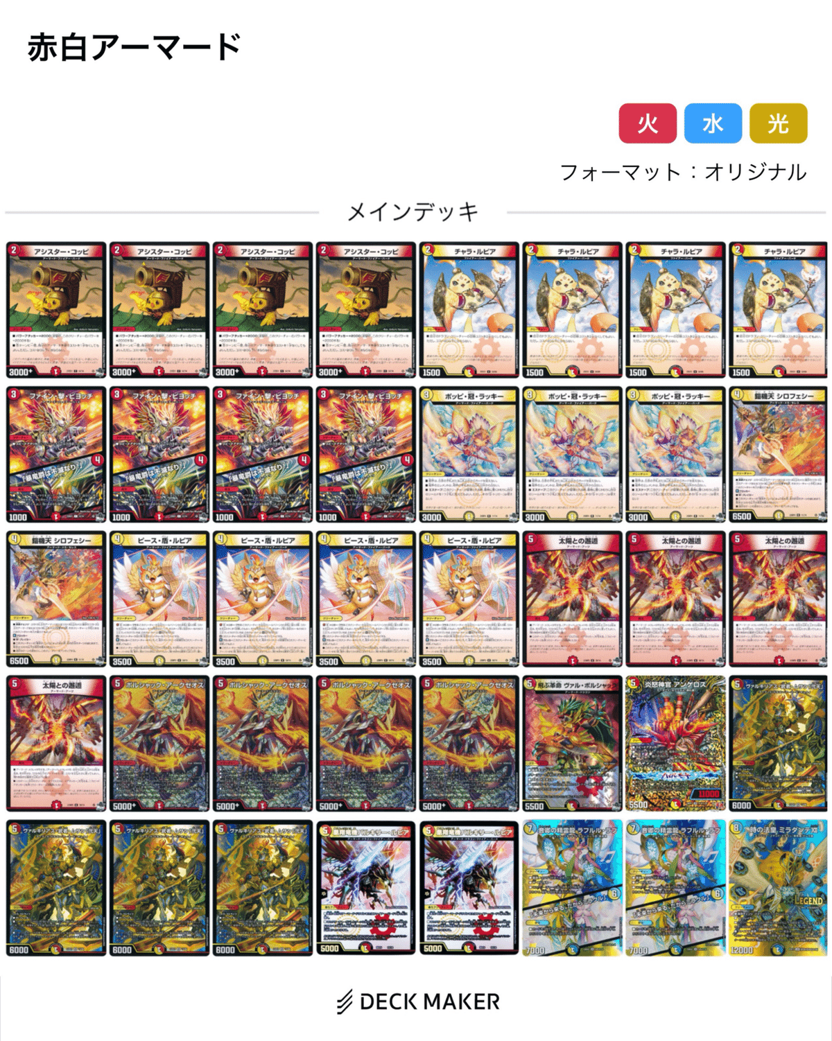 DMGPに初めて参加しました。参加デッキ(赤白アーマード)の紹介