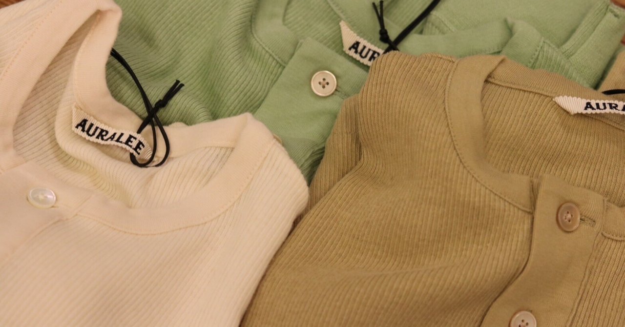 1枚でもキマるヘンリーネック。【AURALEE オーラリー】ORGANIC SOFT