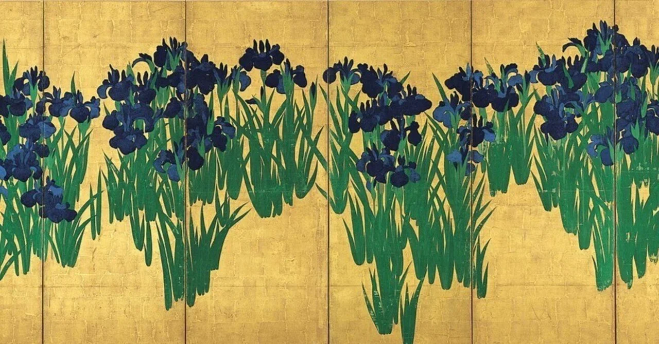 尾形光琳《燕子花図屛風》｜日本花卉文化株式会社