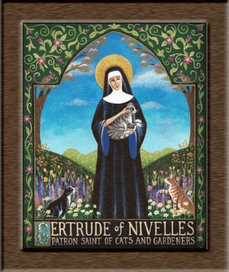 ニヴェルの聖ゲルトルード (Ste. Gertrude de Nivelles, c. 626 - 659) は神秘思想家として知られるベネディクト会の修道女。猫と旅人の守護聖人として、ベネルクス三国周辺及びイングランドを中心とするヨーロッパ各国で篤く崇敬されている。