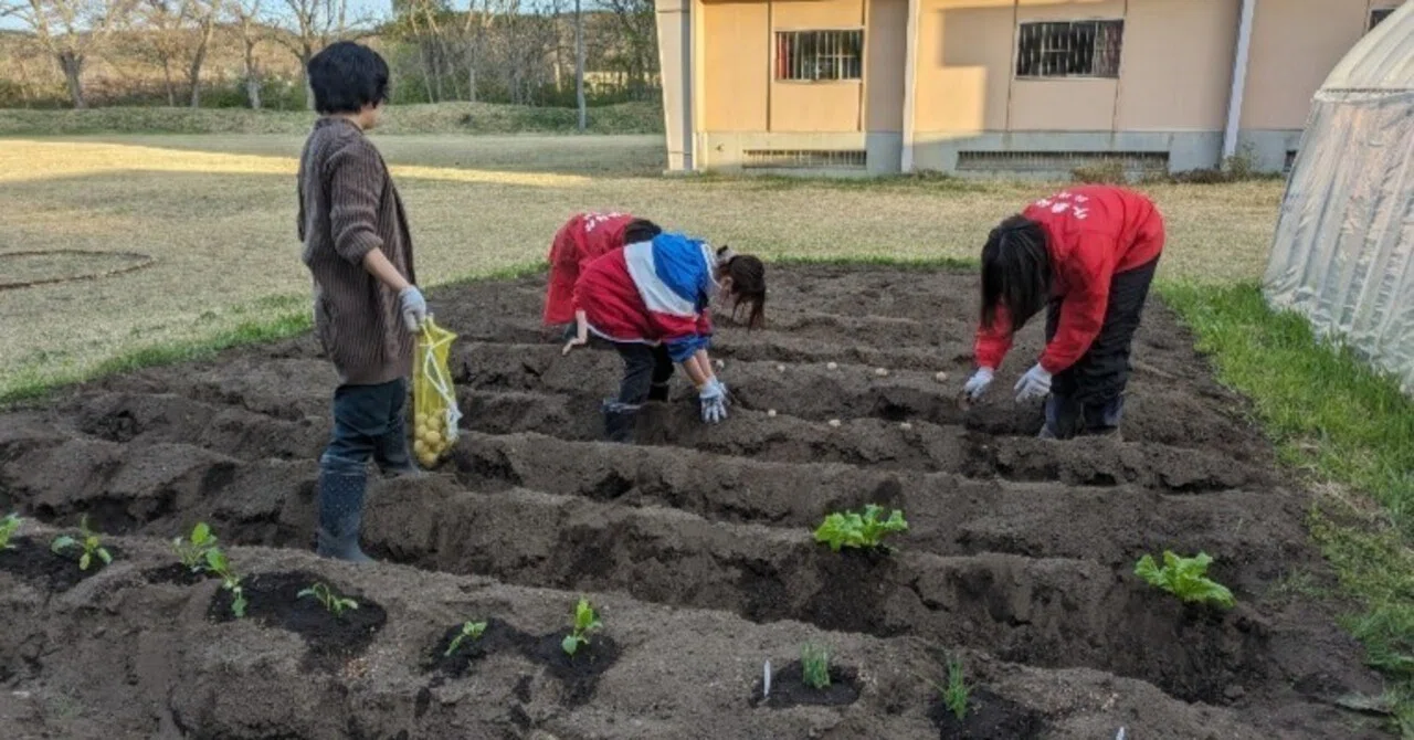長内校・文化部園芸班・苗植えました。｜岩手県立久慈高等学校（本校