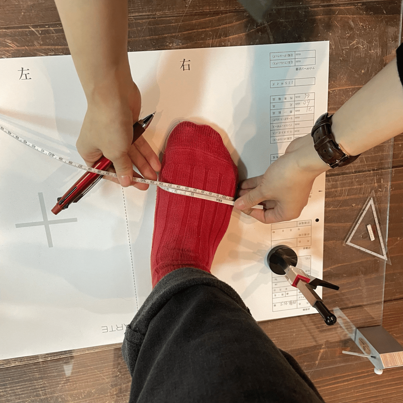 MD-02オールデン Vチップ風シューズ製作・足に合ったオーダーシューズ