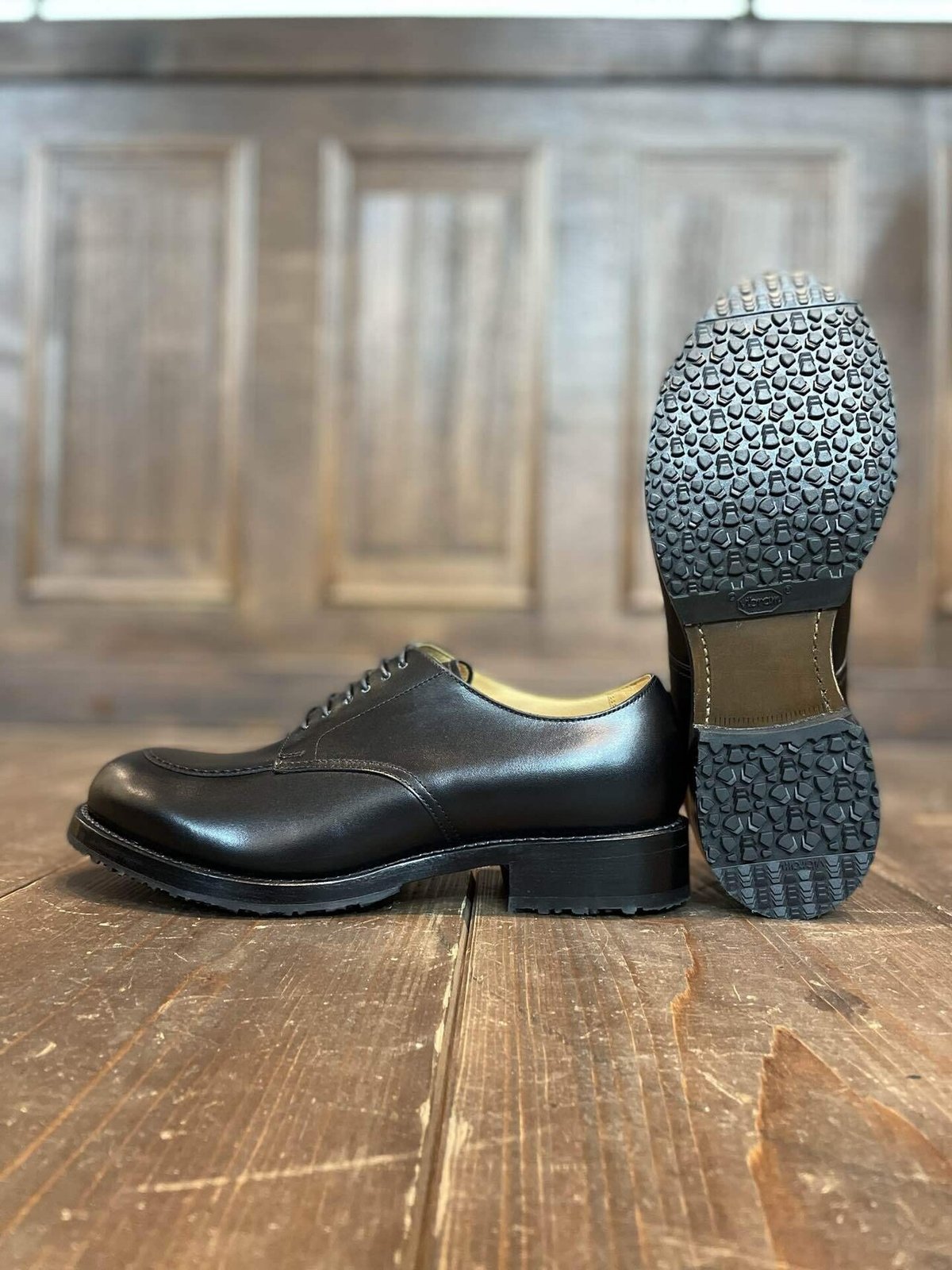 MD-02オールデン Vチップ風シューズ製作・足に合ったオーダーシューズ  