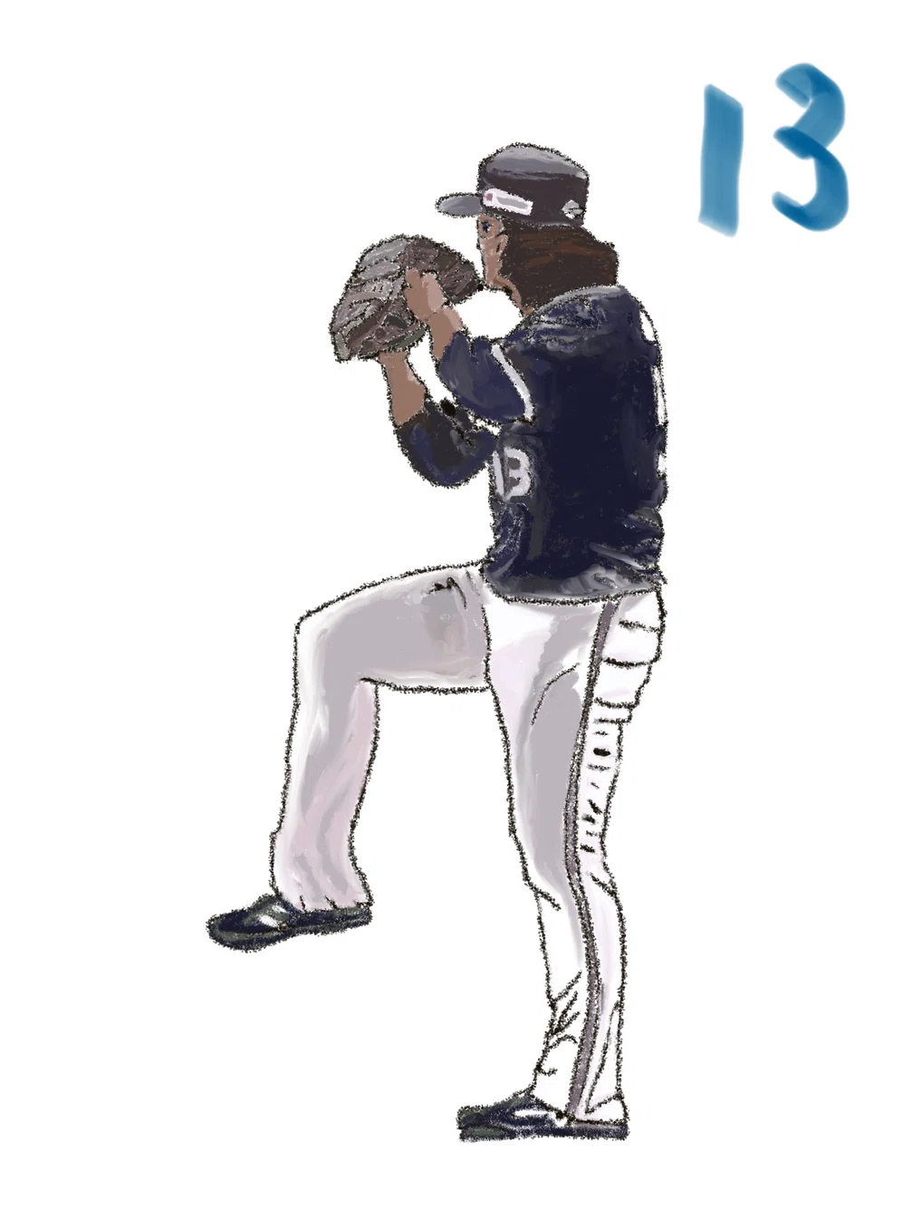 野球選手のイラストを描きました！｜マツオ