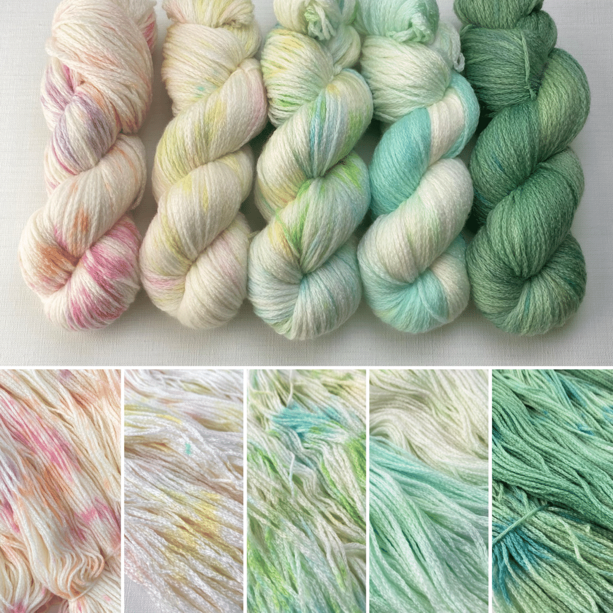 リン　毛糸のブーケ　2点 Crocheting: How to knit flower motif A-10 diagram / caption