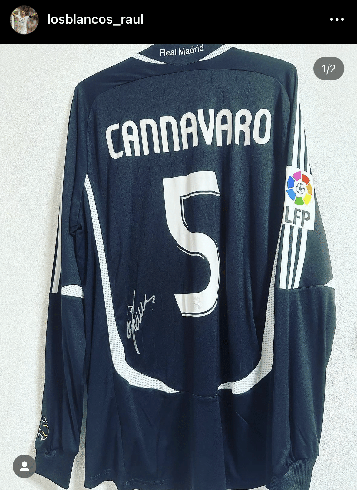 DAY8】06-07 Real Madrid Away #5 Cannavaro (match worn)｜らうる