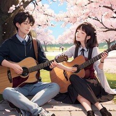 【春とギター】【春弦】『桜NOTE』作詞×まくら様