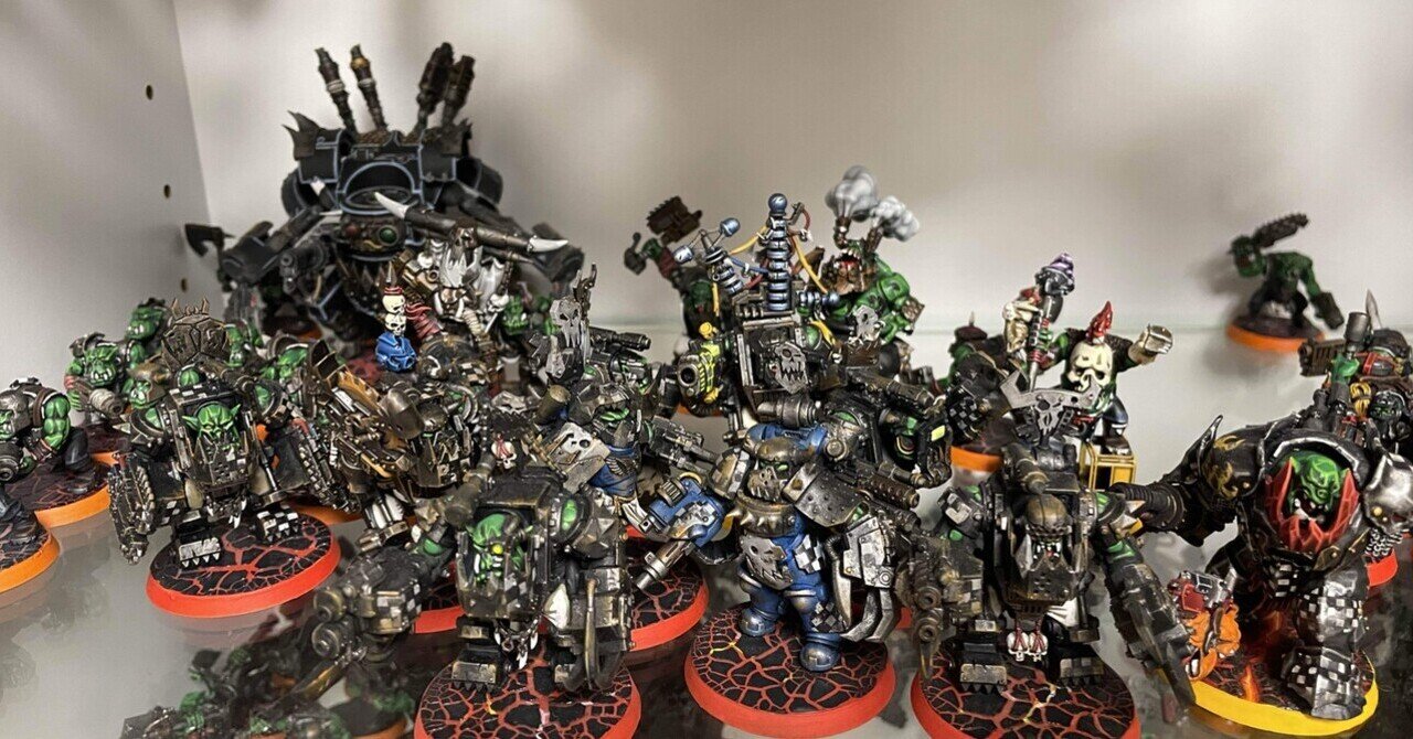 ウォーハンマー 塗装済み オルク ダッカジェット （WH40k