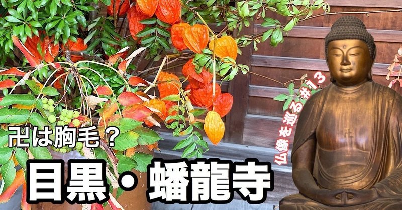 13 卍は胸毛 目黒 蟠龍寺 なが note