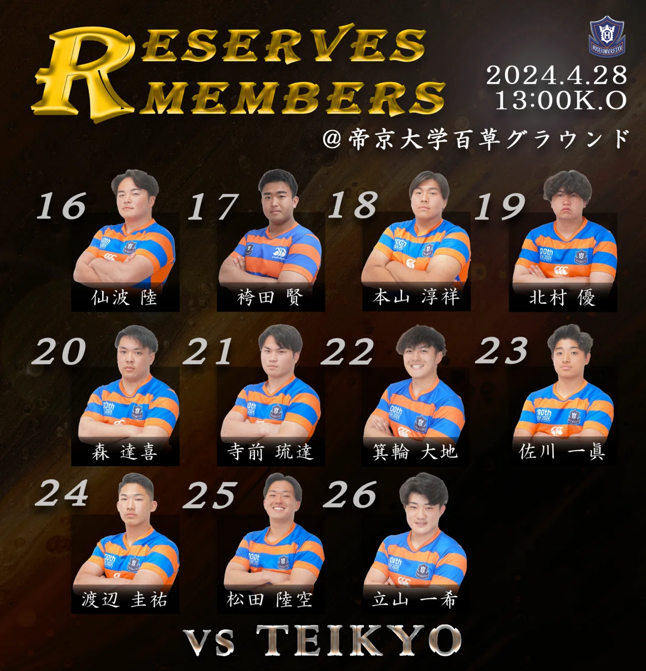 メンバー発表・帝京大学戦】｜法政大学ラグビー部_05