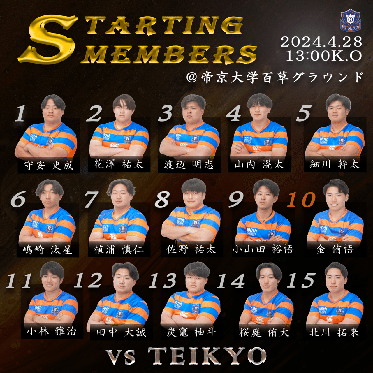 メンバー発表・帝京大学戦】｜法政大学ラグビー部_05
