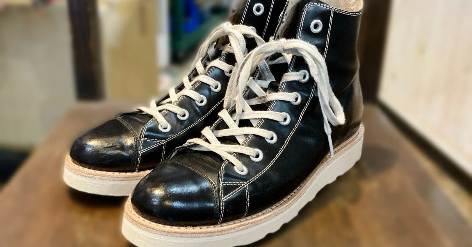 ソールカスタム/リソール】CONVERSE Leather All Star Dressed Hi