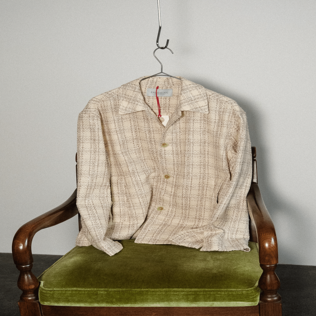 ジャケット・アウター ENCOMING WELT POCKET SHIRT JACKET BROWN ジャケット・アウター ENCOMING WELT POCKET SHIRT JACKET BROWN